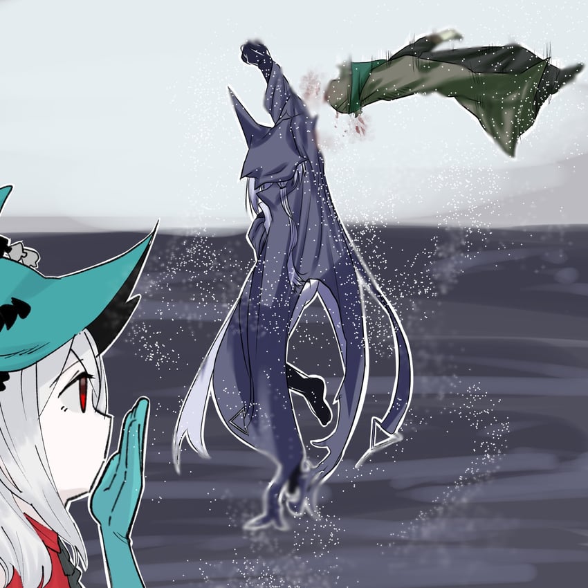 skadi, skadi the corrupting heart, gladiia, and sal viento bishop quintus (arknights) drawn by kotonowa