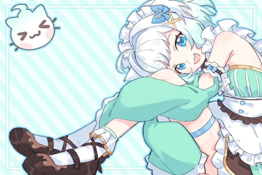 mint fantome and wisps (indie virtual youtuber) drawn by maplesights