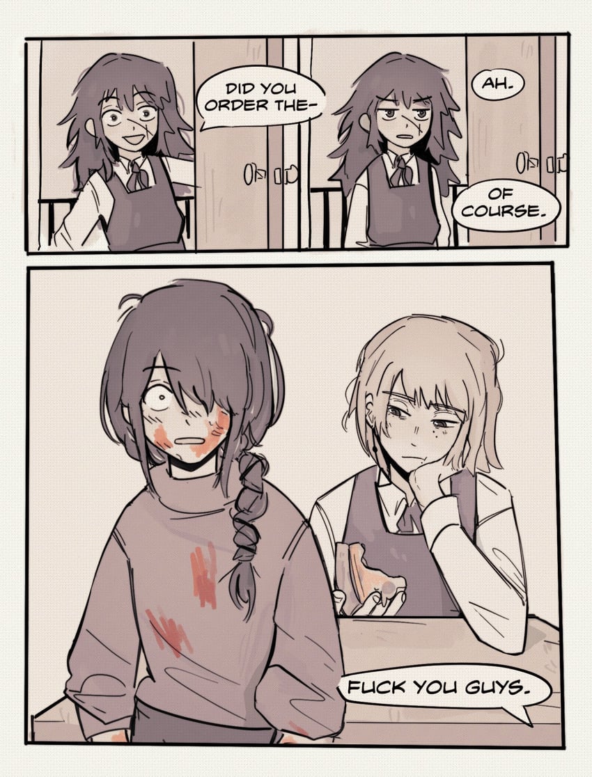 yoru, fami, and nayuta (chainsaw man) drawn by lilyphase