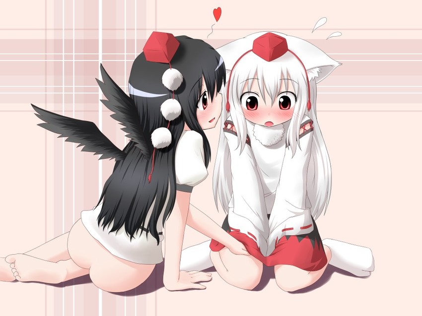 shameimaru aya and inubashiri momiji (touhou) drawn by natsu_no_koucha