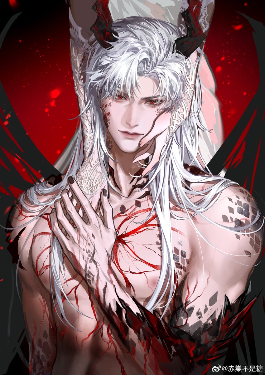 protagonist and sylus (love and deepspace) drawn by tang_dizi