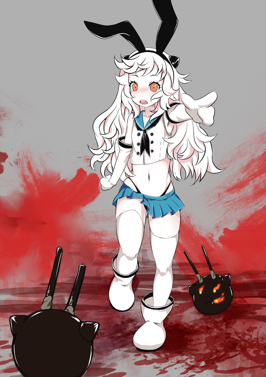 shimakaze and northern ocean princess (kantai collection) drawn by rinrin_(inhonoor)