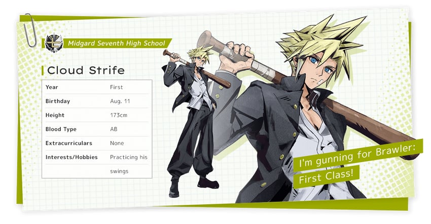 cloud strife (final fantasy and 2 more) drawn by fujise_lisa