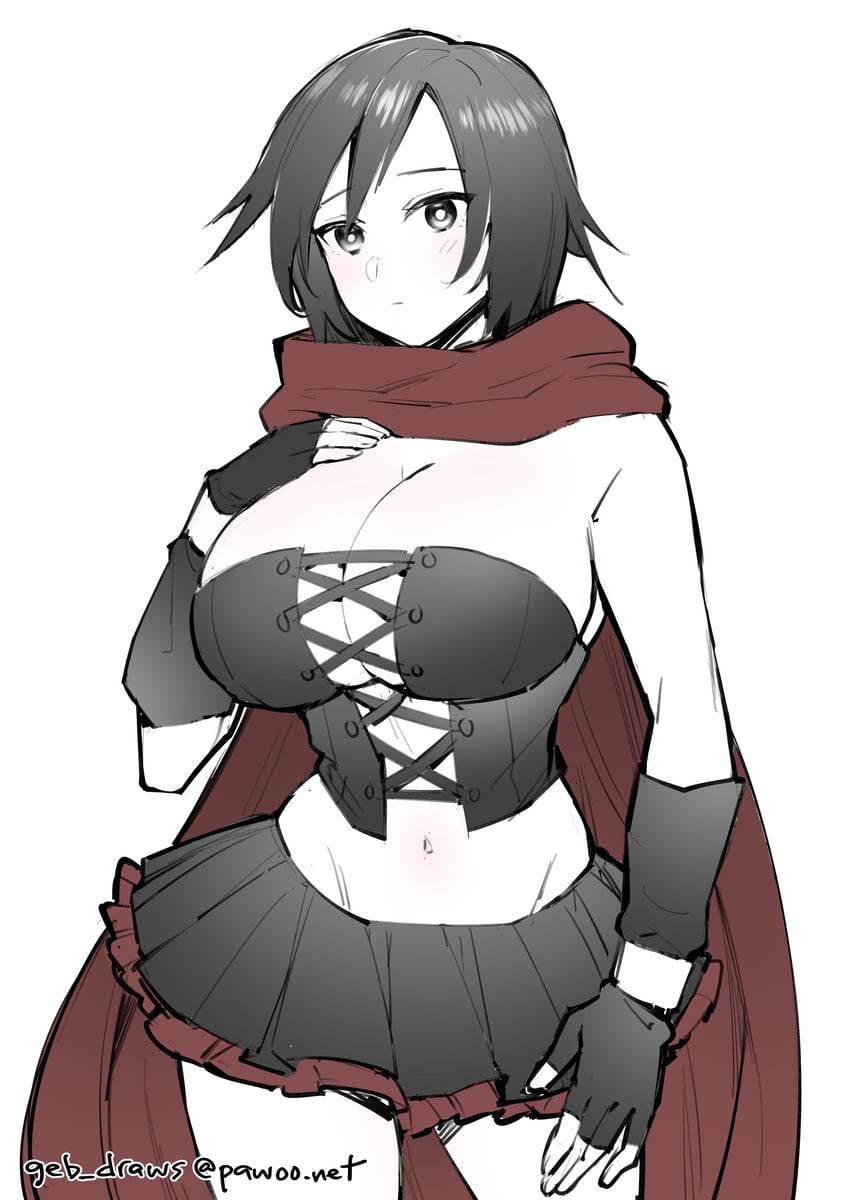 ruby rose (rwby) drawn by ge-b