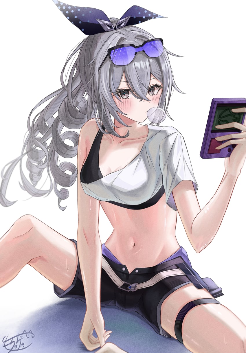 silver wolf (honkai and 1 more) drawn by morocha1130