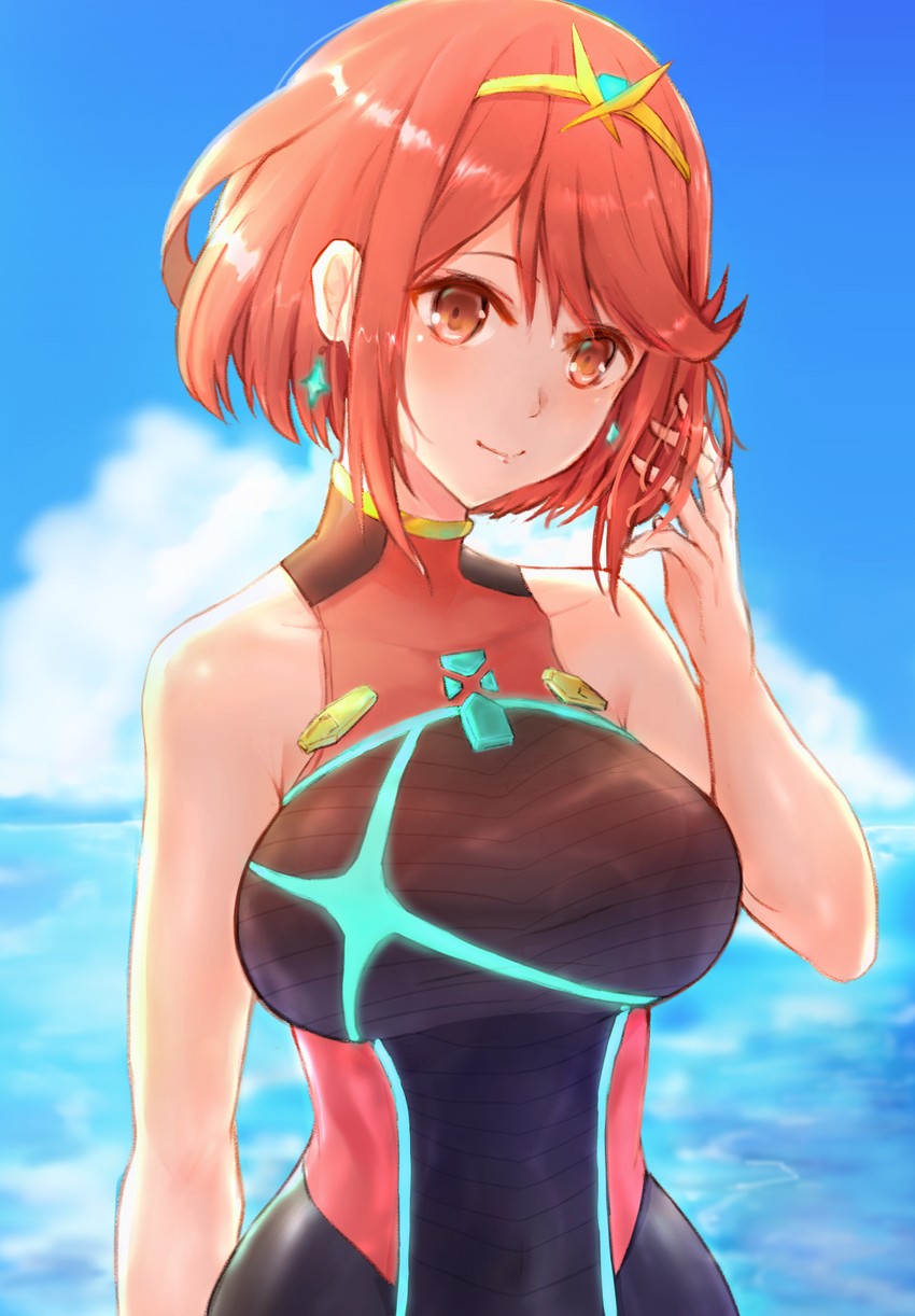 pyra (xenoblade chronicles and 1 more) drawn by saito_(pigrank)