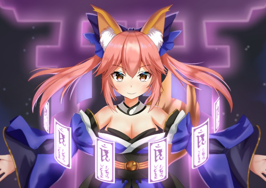 tamamo and tamamo no mae (fate and 4 more) drawn by tishi