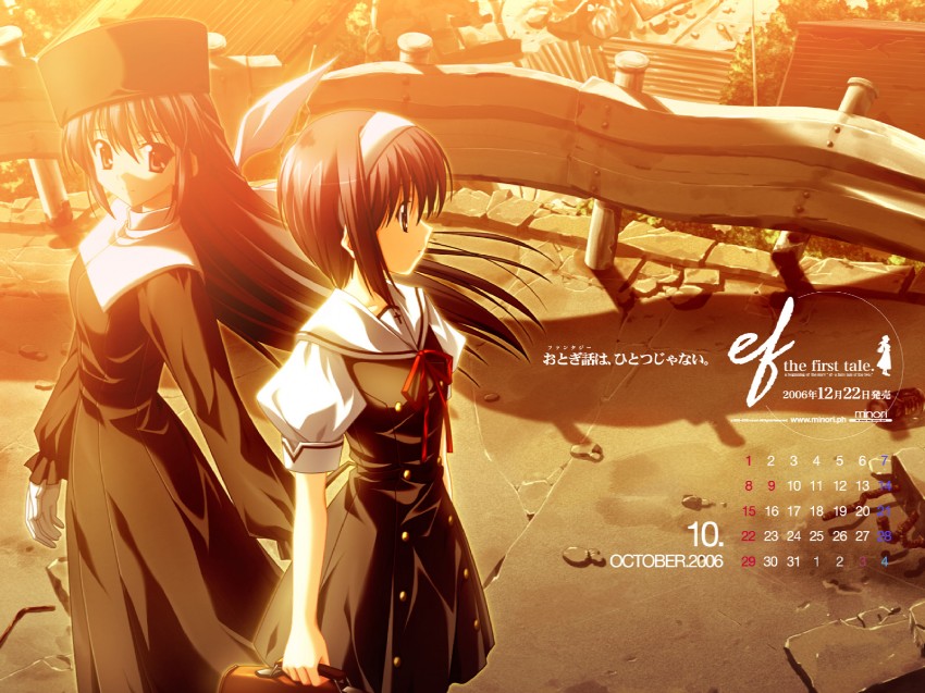 amamiya yuuko and shindou kei (ef and 1 more) drawn by nanao_naru