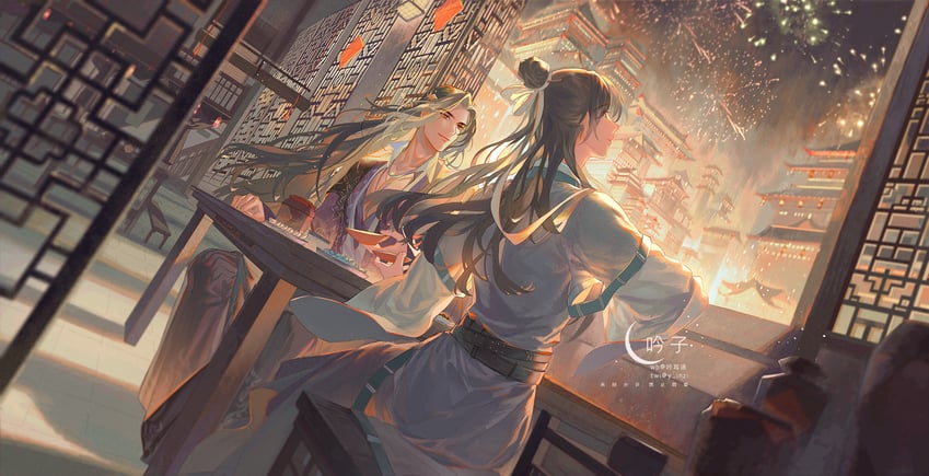 shen qiao and yan wushi (thousand autumns: qian qiu) drawn by yinzinmiemie