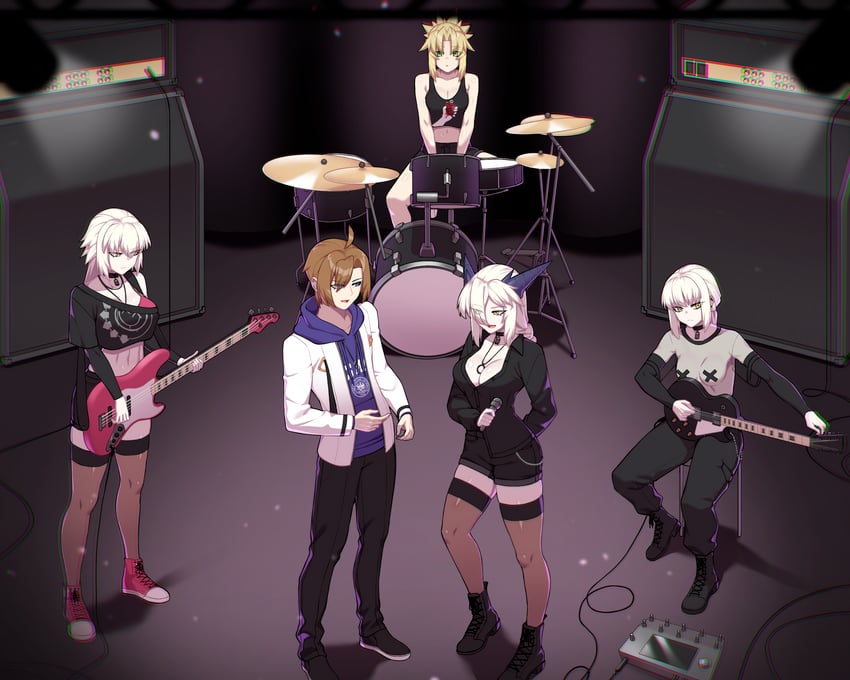 artoria pendragon, jeanne d'arc alter, saber alter, and mordred (fate and 3 more) drawn by hyperbudd