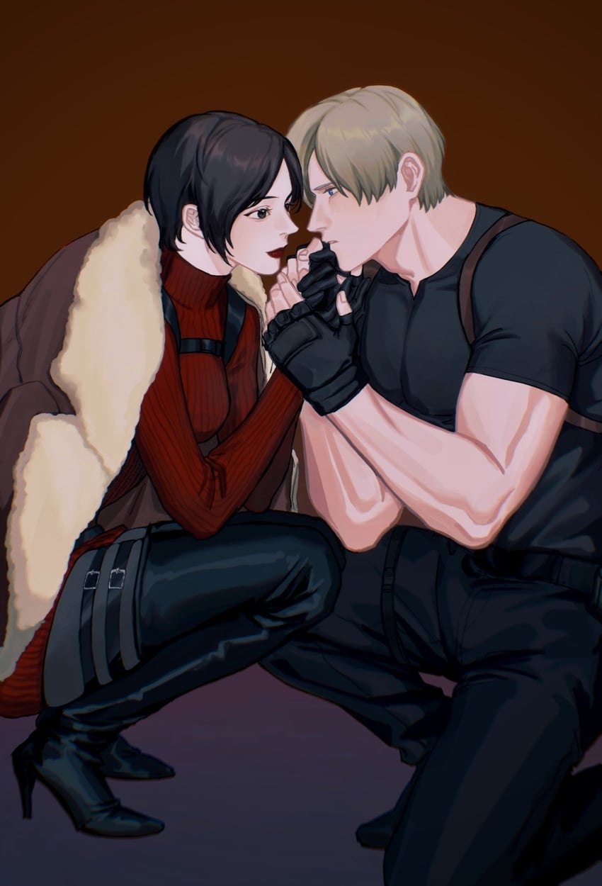 leon s. kennedy and ada wong (resident evil and 1 more) drawn by aaamber_22