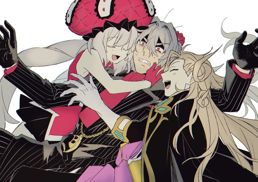 marie antoinette, antonio salieri, and wolfgang amadeus mozart (fate and 1 more) drawn by kimidorix32