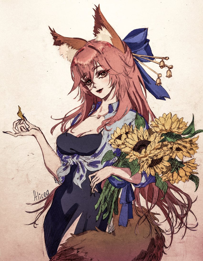 tamamo and tamamo no mae (fate and 1 more) drawn by aliceechka