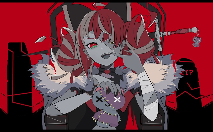 kureiji ollie and udin (hololive and 2 more) drawn by binbin1606