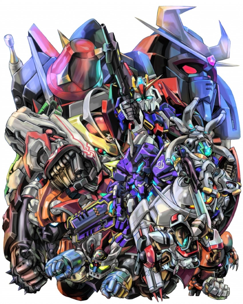 zeta gundam, mazinger z, turn a gundam, big o, kabuto kouji, and 7 more (gundam and 15 more) drawn by aburaya_tonbi