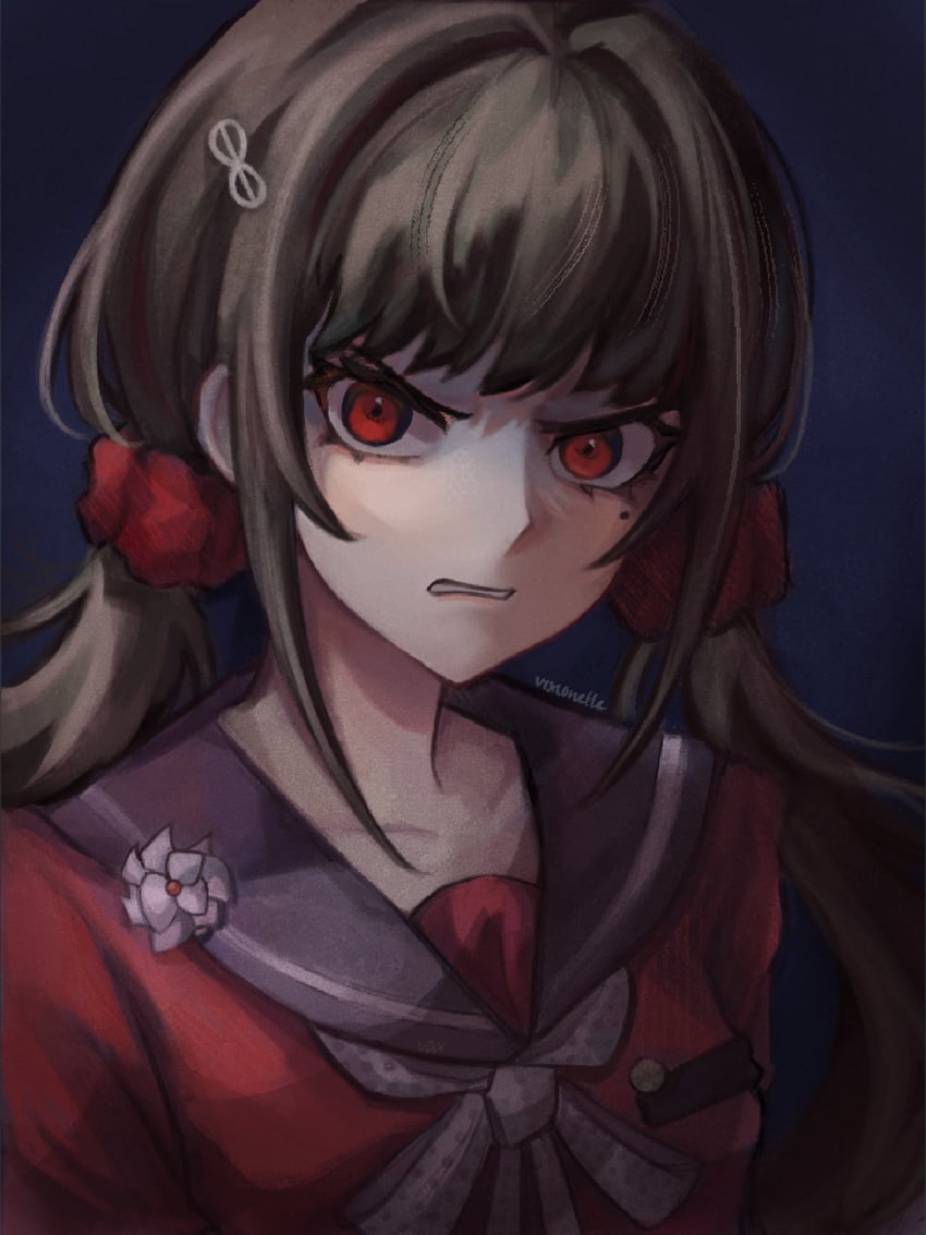 harukawa maki (danganronpa and 1 more) drawn by vixx_(vixiolatte)