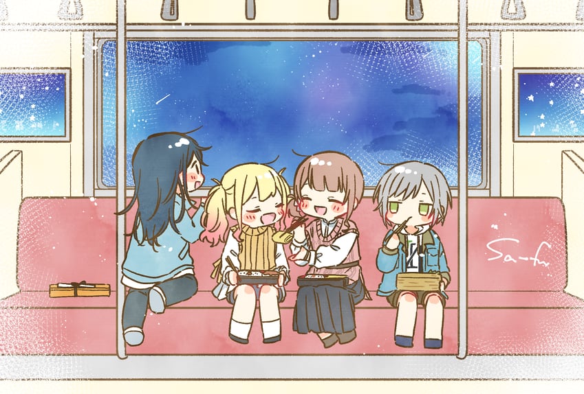 tenma saki, hoshino ichika, mochizuki honami, and hinomori shiho (project sekai) drawn by sa-fu_(sfmk39)