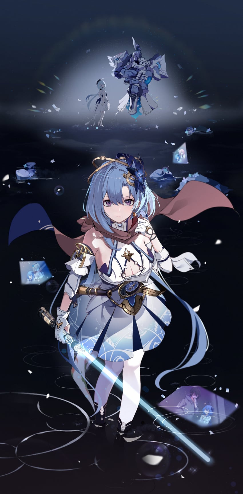 elysia, aponia, griseo, kosma, and mr. knight (honkai and 2 more) drawn by kaya_(ayase_kaya)