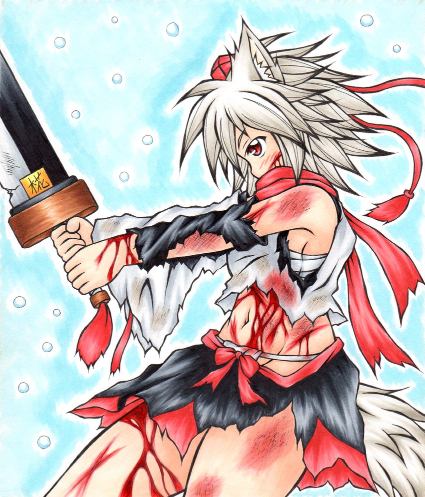 inubashiri momiji (touhou) drawn by inte_(whitewolftail)