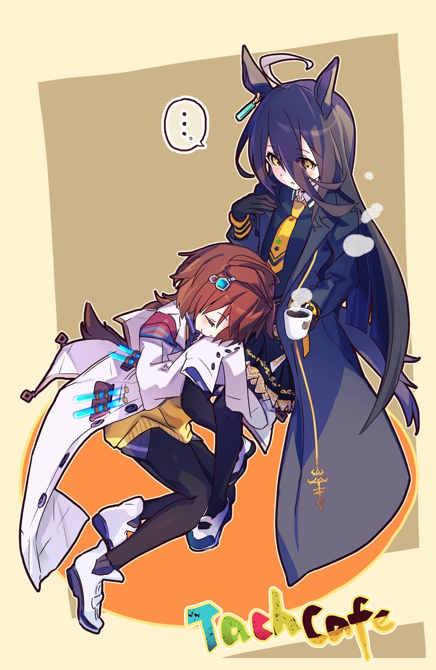agnes tachyon and manhattan cafe (umamusume) drawn by kumano_iroha