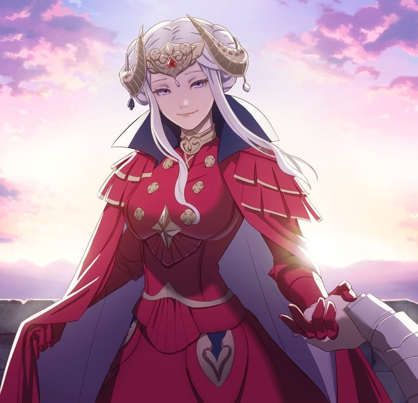 female byleth and edelgard von hresvelg (fire emblem and 1 more) drawn by pomelomelon