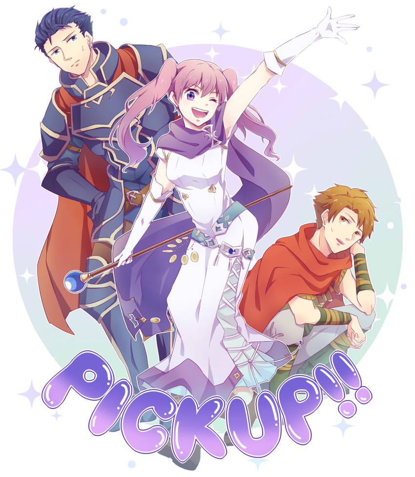hector, serra, and matthew (fire emblem and 1 more) drawn by taiga_kazame