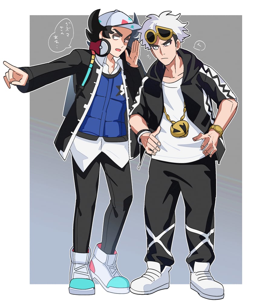 guzma and giacomo (pokemon and 2 more) drawn by karakurenai4920