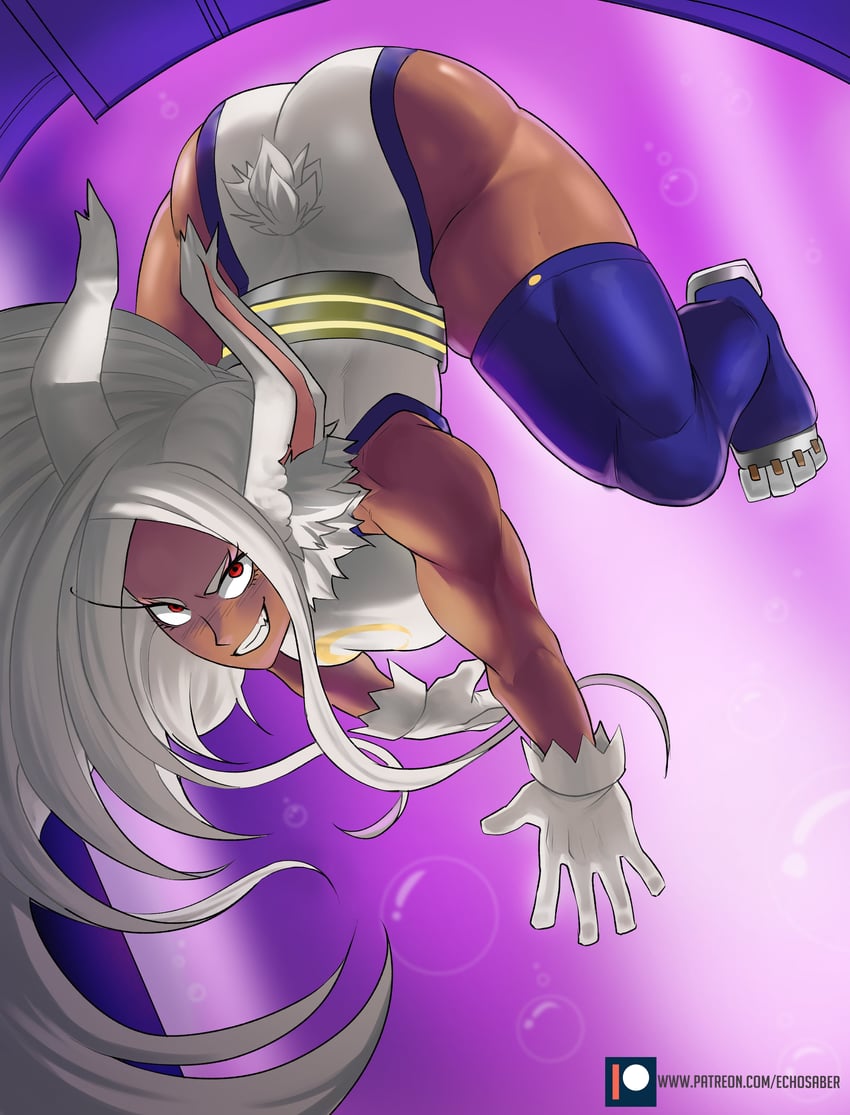 mirko (boku no hero academia) drawn by echo_saber