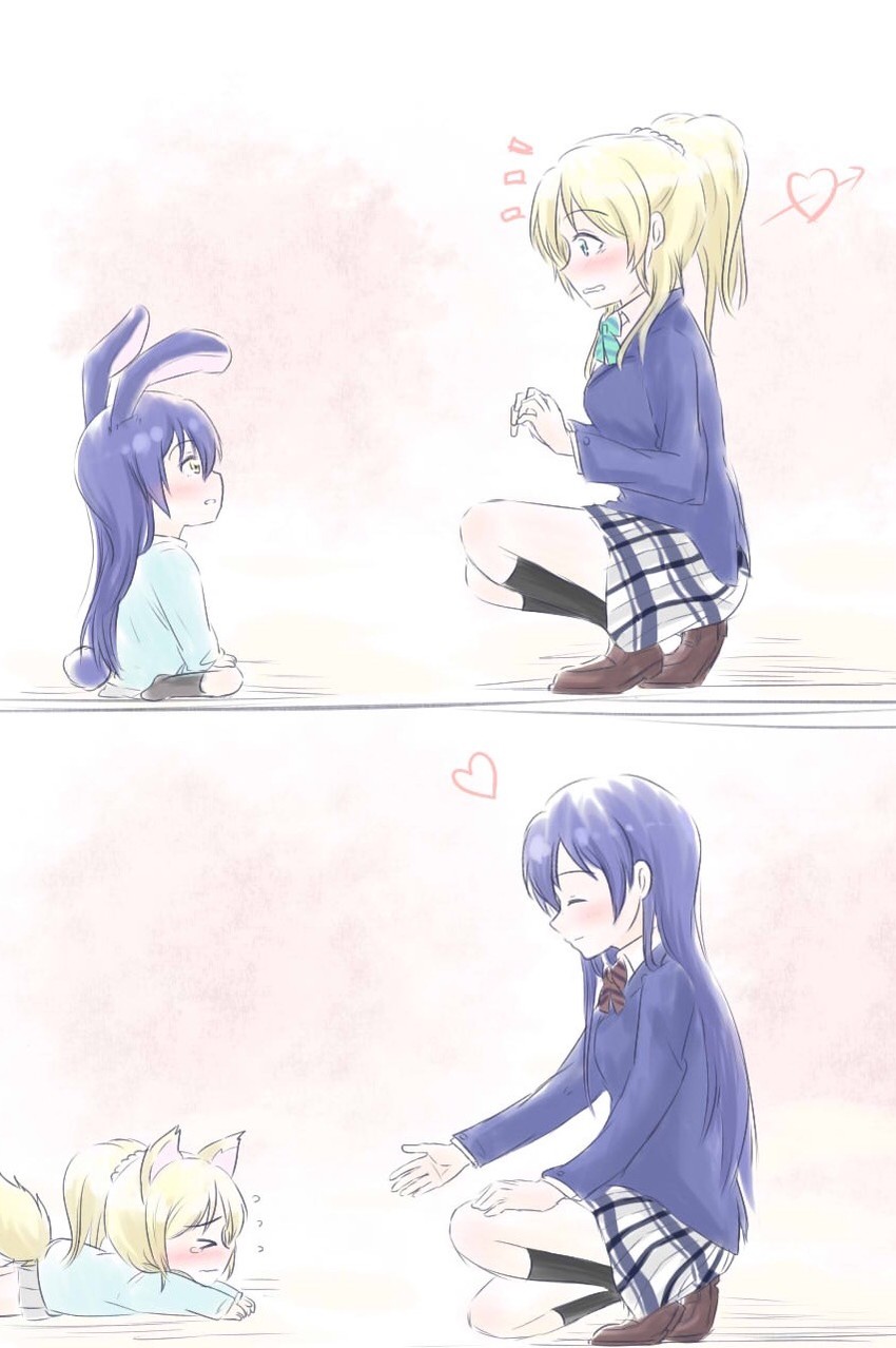sonoda umi and ayase eli (love live! and 1 more) drawn by 99_(brett99)