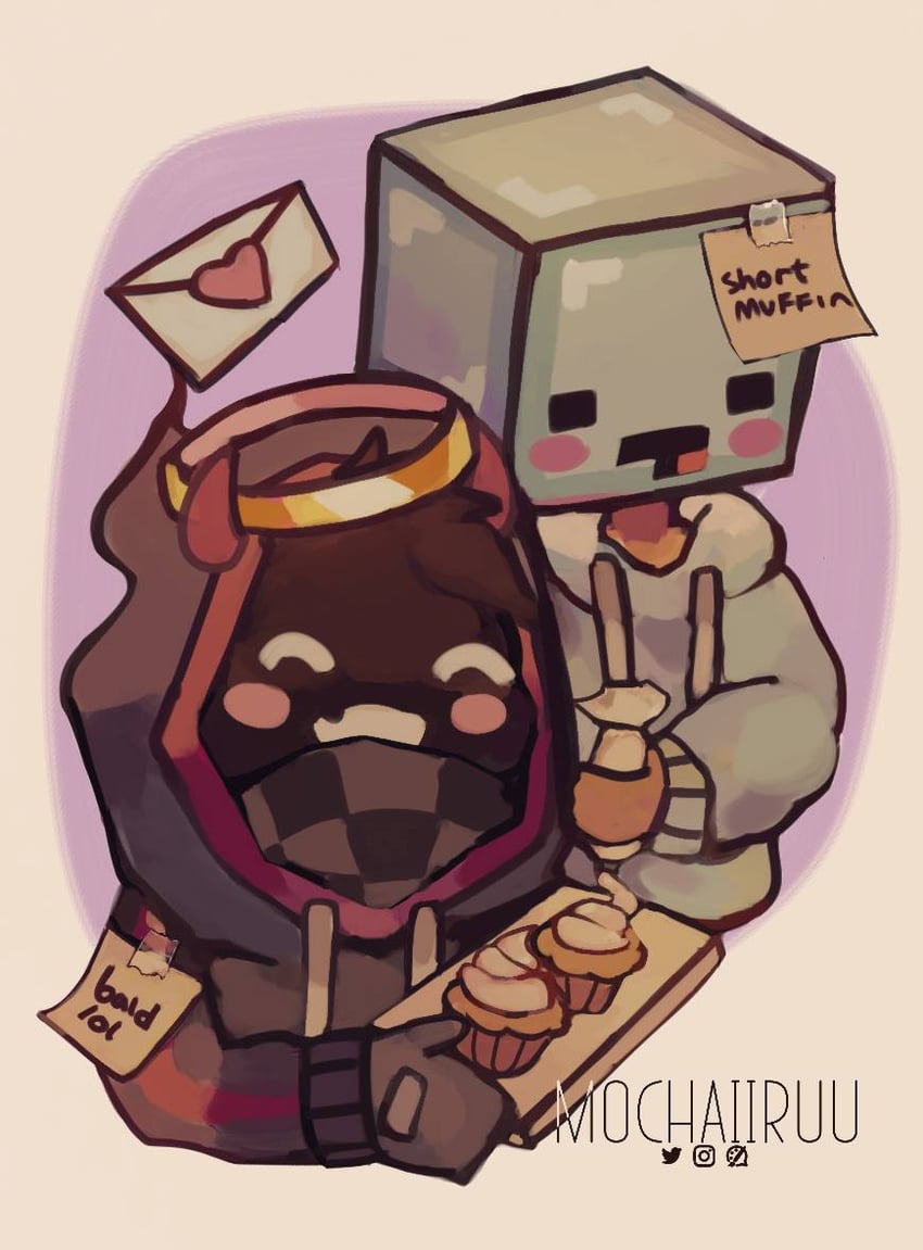 badboyhalo and skeppy (minecraft and 2 more) drawn by mochaiiruu