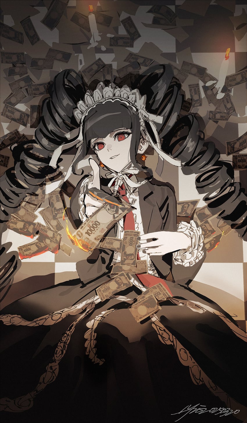 monokuma and celestia ludenberg (danganronpa and 1 more) drawn by hua_ze_you
