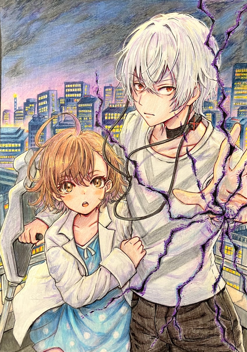 accelerator and last order (toaru majutsu no index) drawn by tofumental1024