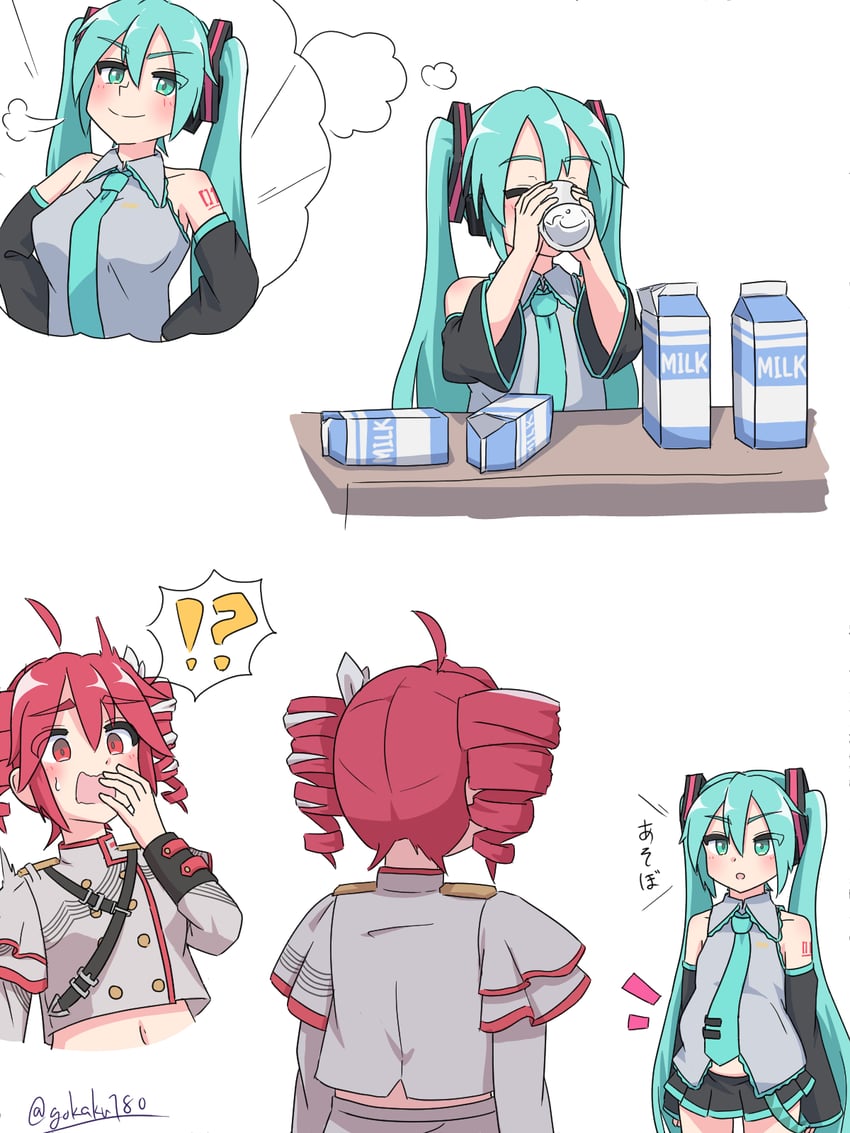 hatsune miku and kasane teto (vocaloid and 2 more) drawn by gokaku180
