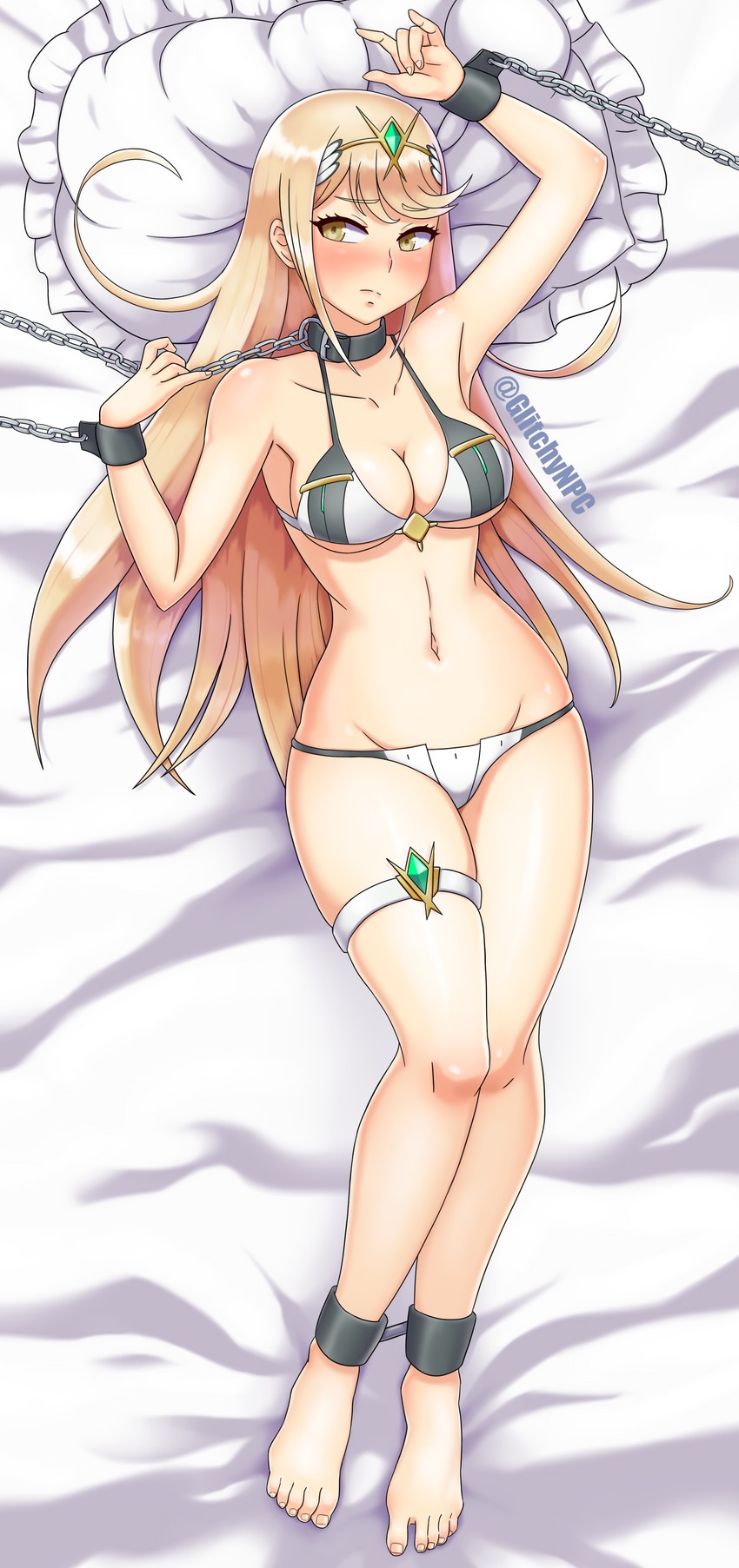 mythra (xenoblade chronicles and 1 more) drawn by glitchynpc