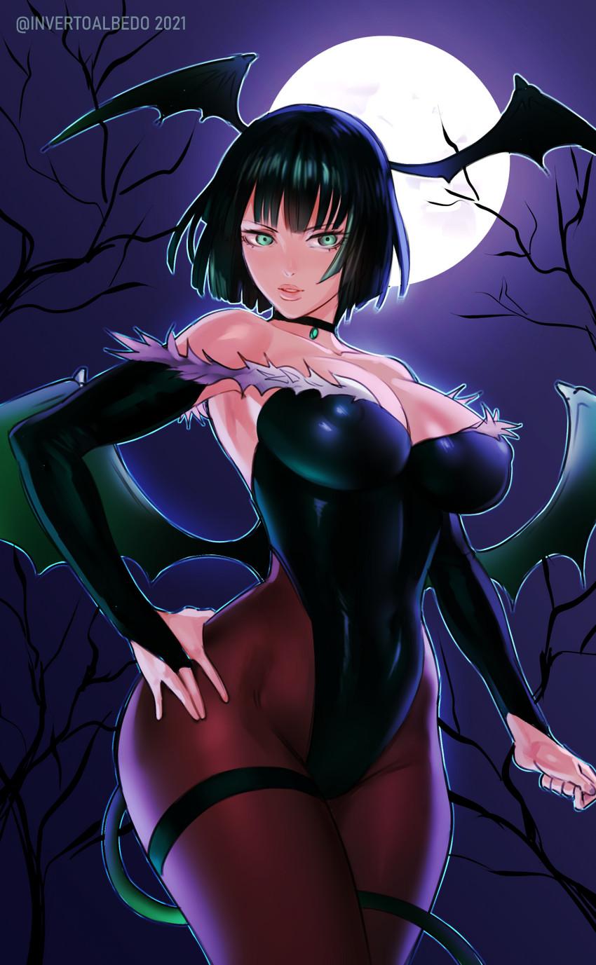 morrigan aensland and fubuki (darkstalkers and 1 more) drawn by inverto