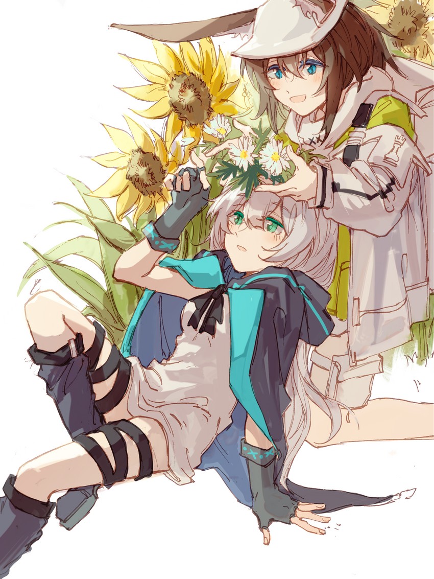 amiya and rosmontis (arknights) drawn by e-fa-dorn