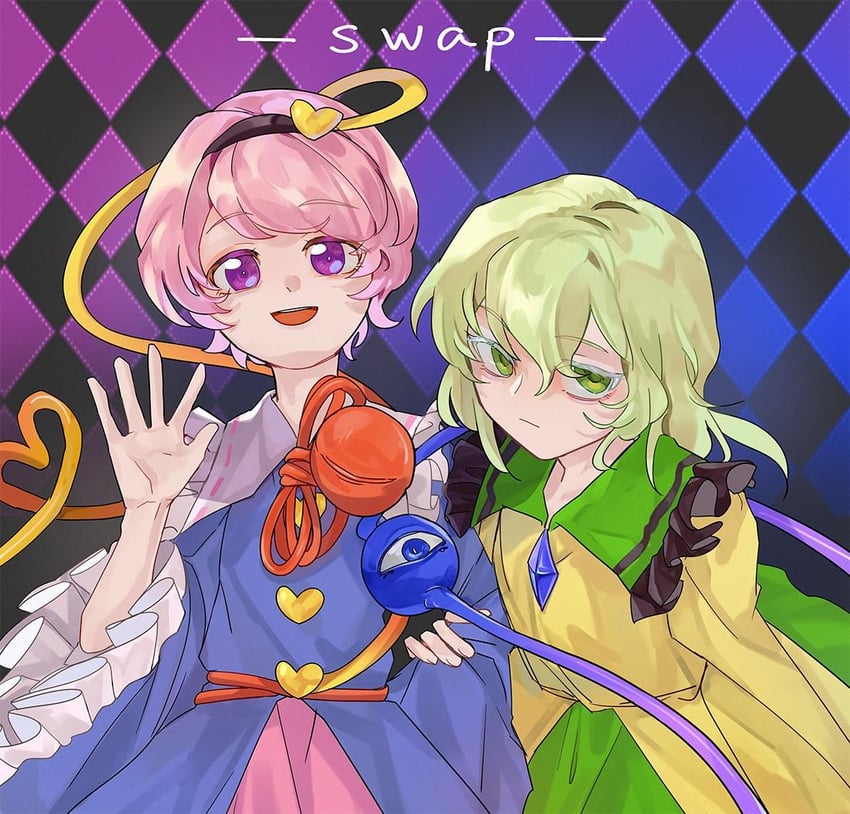 komeiji koishi and komeiji satori (touhou) drawn by jiao_joestar