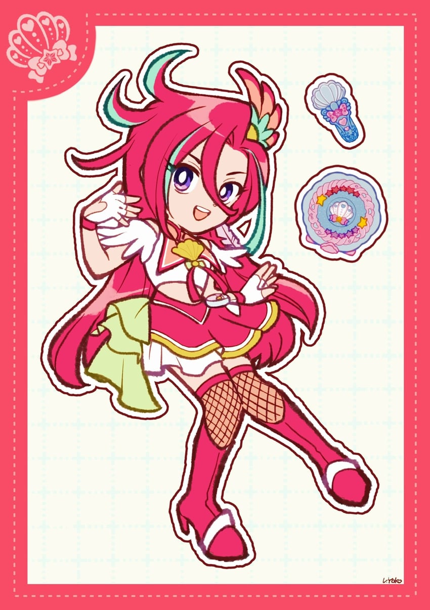 takizawa asuka and cure flamingo (precure and 1 more) drawn by uwded_207