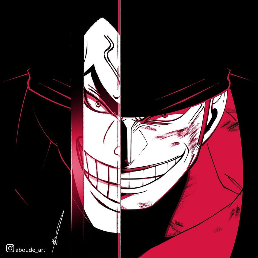 roronoa zoro and kouzuki oden (one piece) drawn by aboude_art