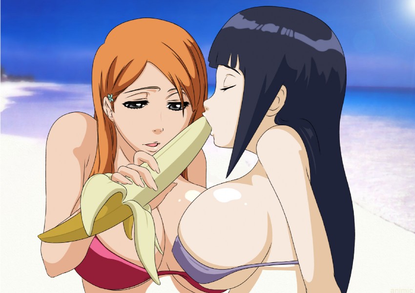 hyuuga hinata, inoue orihime, and stephanie sheh (bleach and 2 more) drawn by cute-rukia