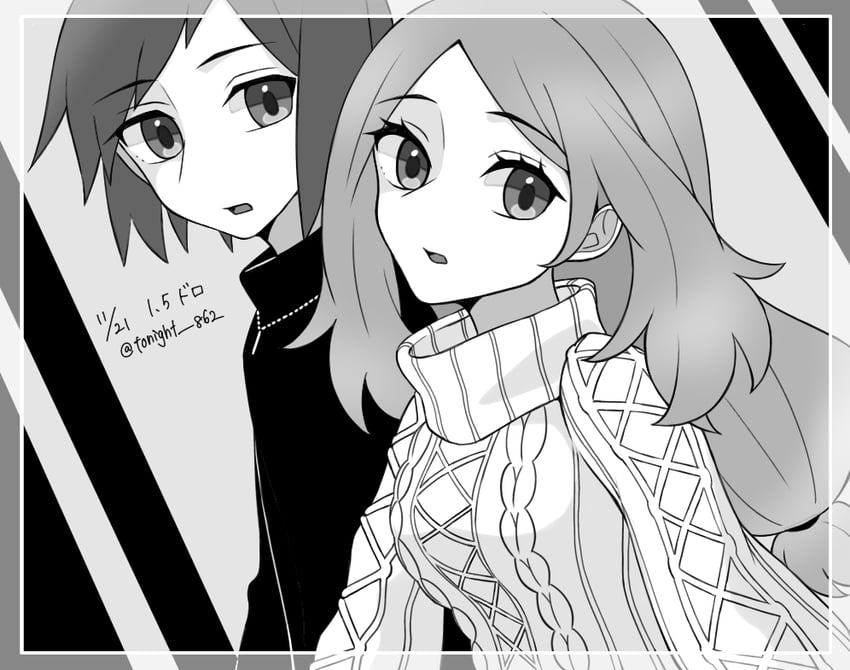 serena and calem (pokemon and 1 more) drawn by rain_(tonight_862)