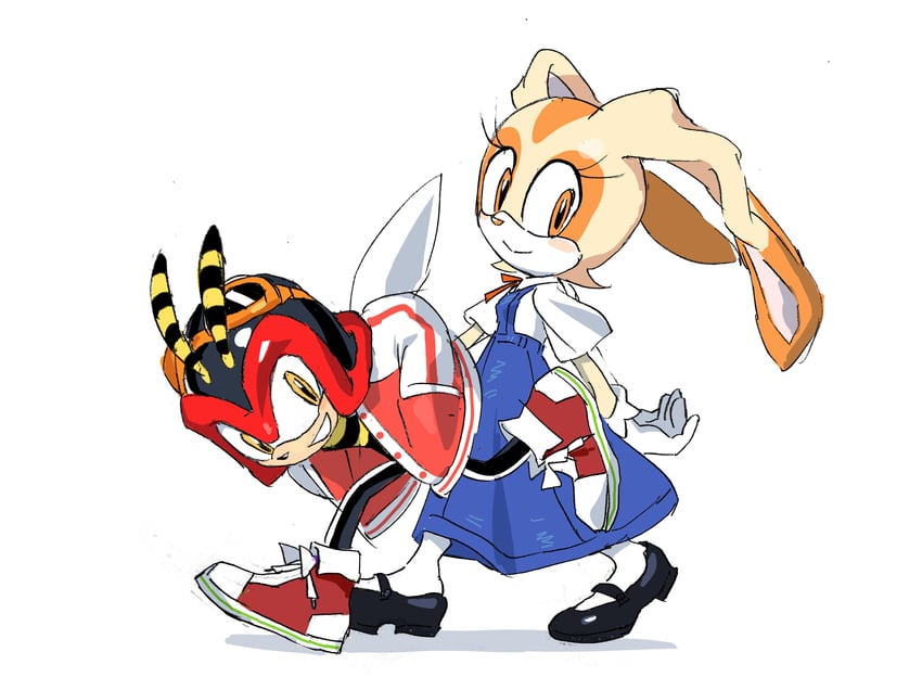 cream the rabbit and charmy bee (sonic) drawn by tokiwa757