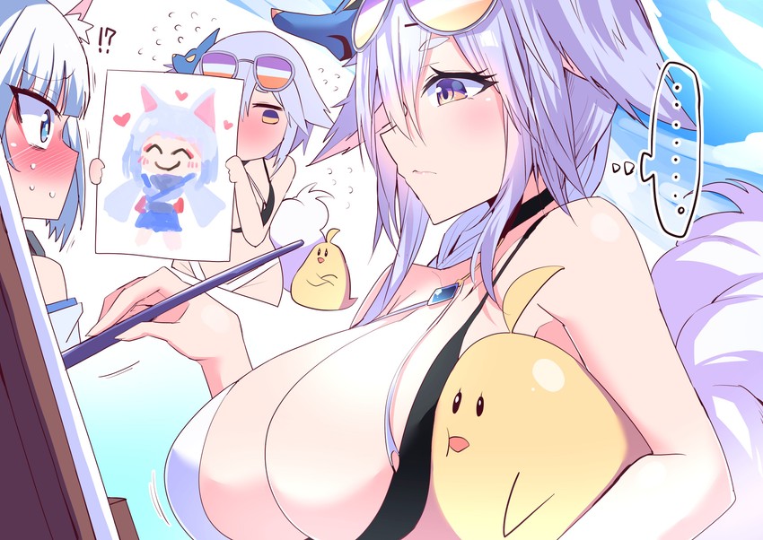 manjuu, kaga, and tosa (azur lane) drawn by himiya_jouzu