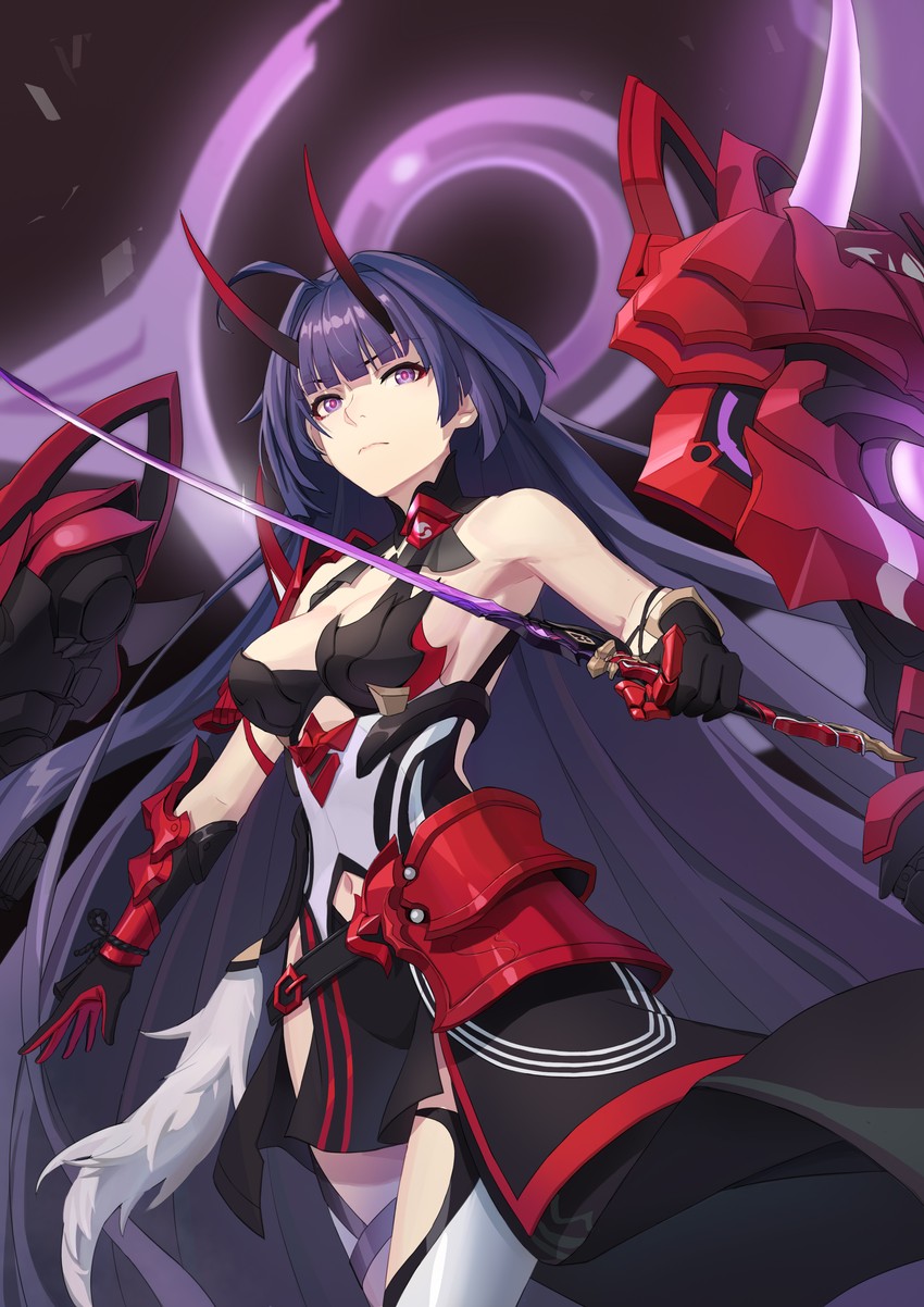 raiden mei (honkai and 1 more) drawn by zhy1997