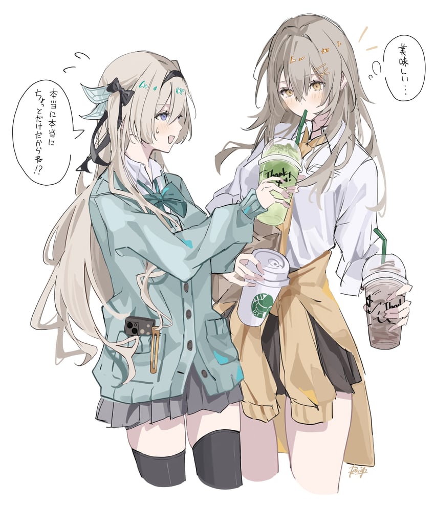 trailblazer, firefly, and stelle (honkai and 1 more) drawn by ren_(renjiyu)