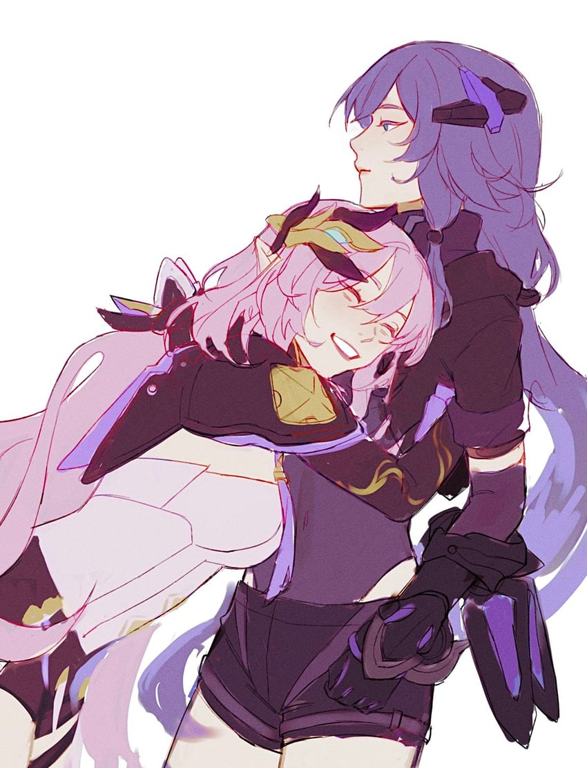 elysia and fu hua (honkai and 1 more) drawn by onlyou718