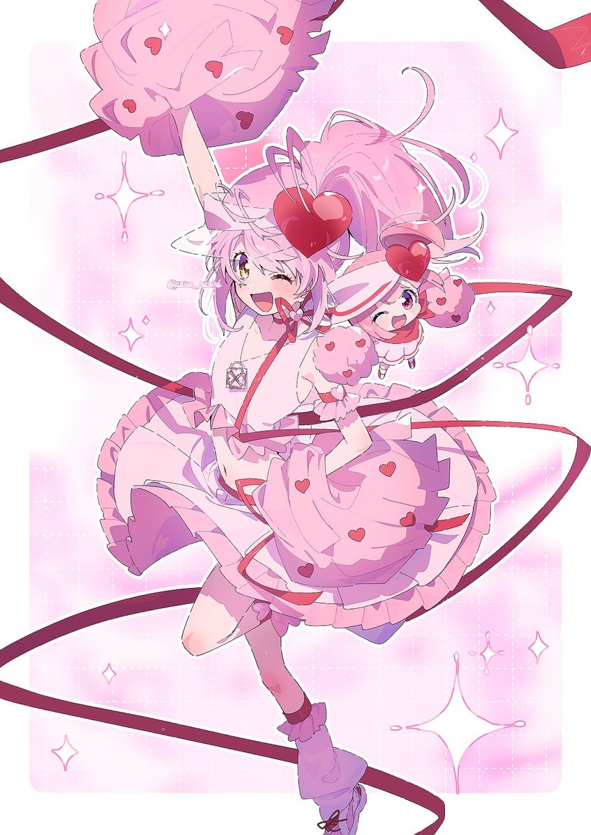 hinamori amu, amulet heart, and ran (shugo chara!) drawn by serizawa_serizane