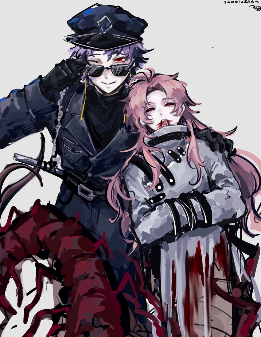 hatsutori hajime and theodore riddle (saibou shinkyoku) drawn by xiaobuou314