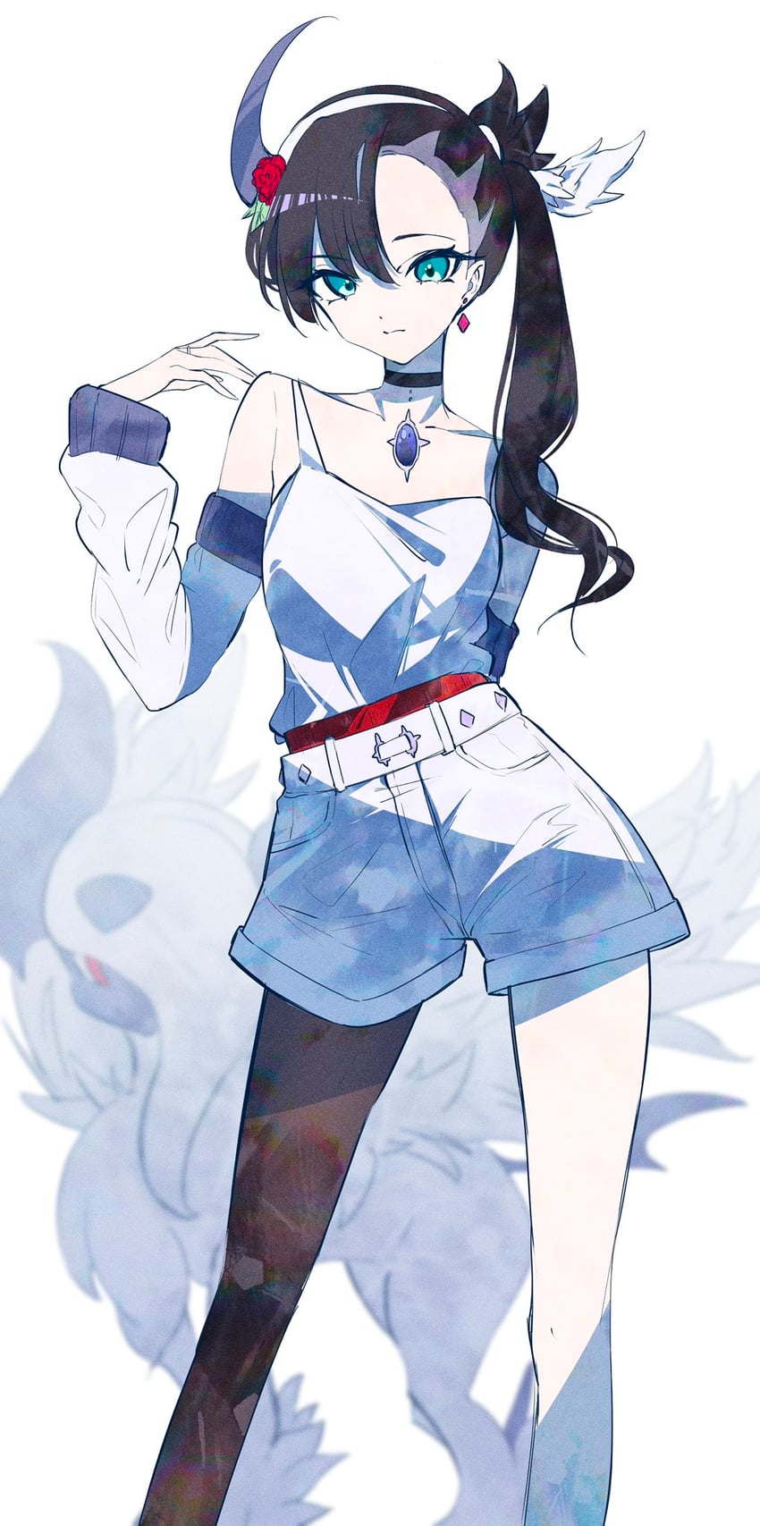 marnie and absol (pokemon and 1 more) drawn by marie_(pixiv59672544)