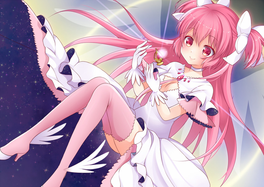 kaname madoka and ultimate madoka (mahou shoujo madoka magica) drawn by nekosugi_(hoshi)